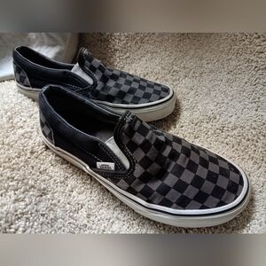 Vans classic checkerboard slip ons